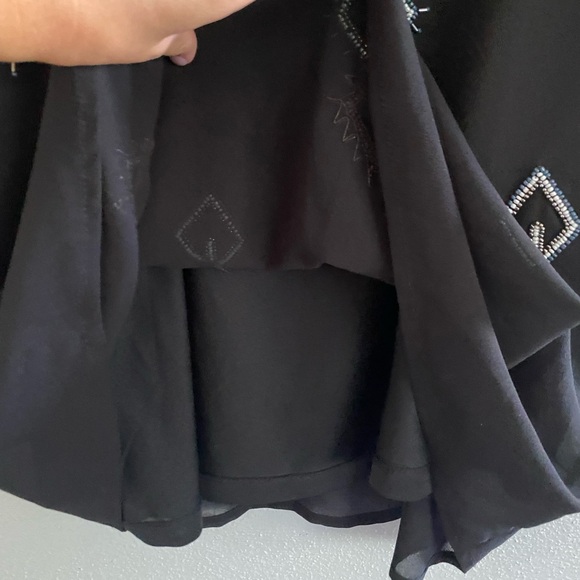 Old Navy Dress Size Large Beaded Black Tank Sleeveless Jeweled Neutral Party - Picture 7 of 8